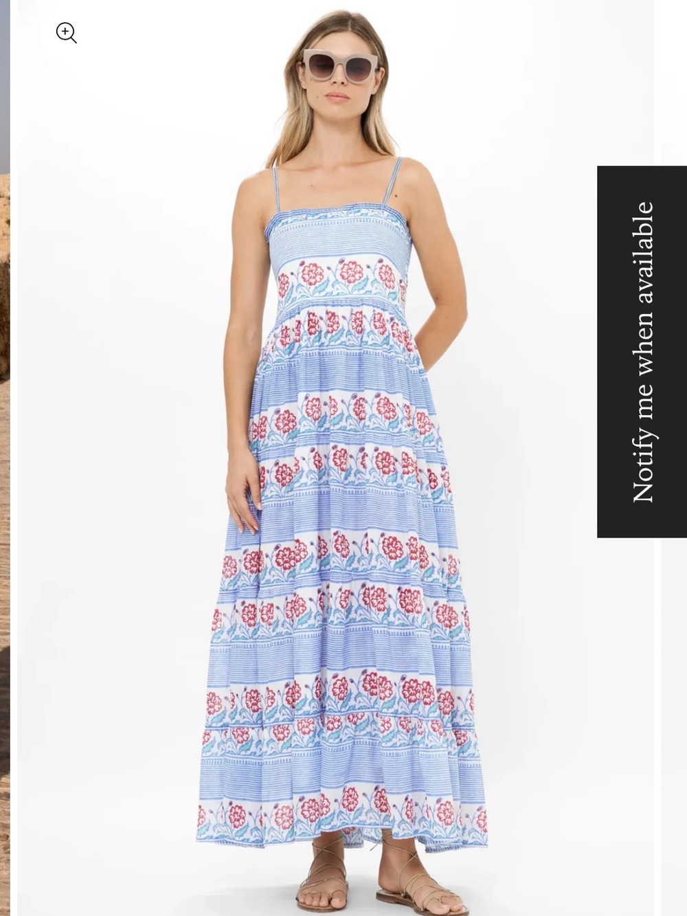 Oliphant Smocked Back Maxi Dress In Borrego Navy